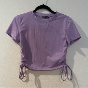 Purple top with ties